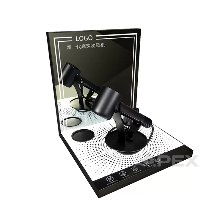 High End Countertop Lcd Sceen Hair Dryer Display Stand APEX