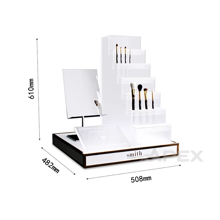 High-End Frosted Acrylic Brush Stand: Elevate Your Makeup Display - APEX