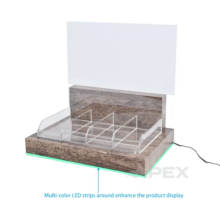 Led Light Base Acrylic Product Display Stand APEX