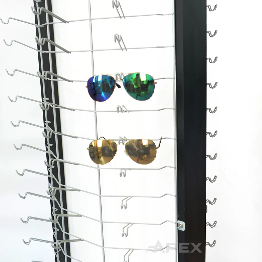 Customize Eyeglasses Display Shelf Metal Floor Eyewear Display APEX