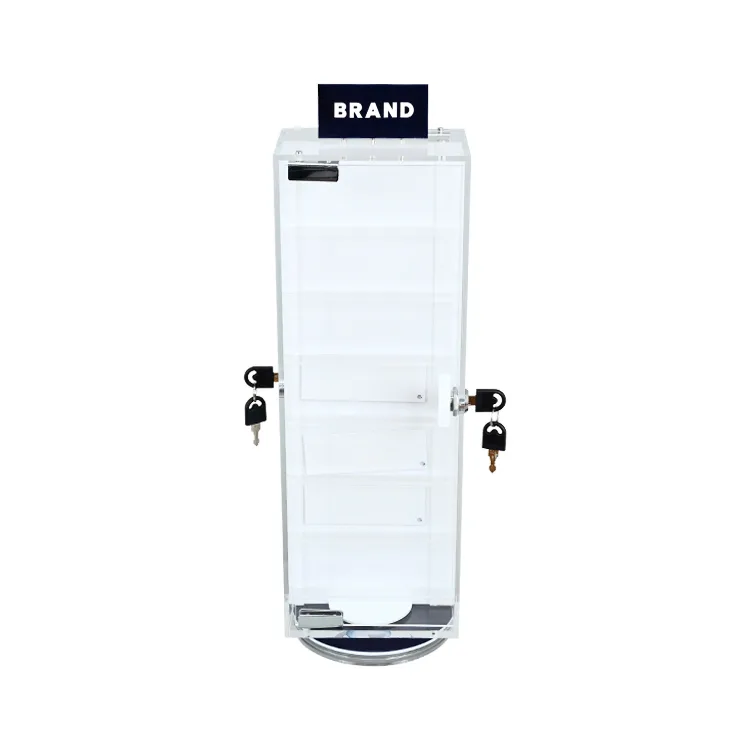 360 Degree Rotating Jewelry Display Stand Acrylic Turntable Display ...