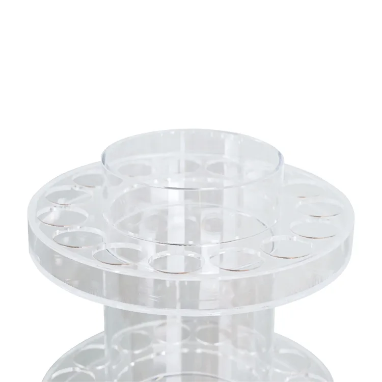 4 Tiers Universal 360 Degree Rotating Disk Acrylic Display Stand