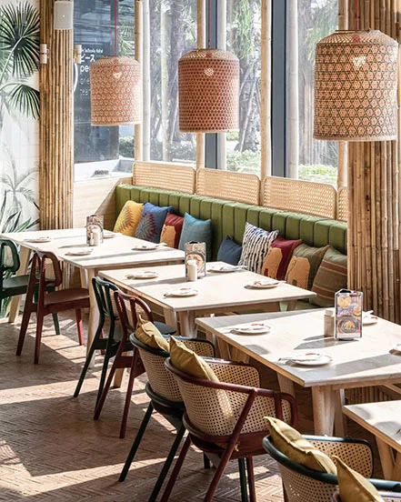 Hotel F&B venue furniture featuring dining table & chairs from BFP, a hotel furniture supplier