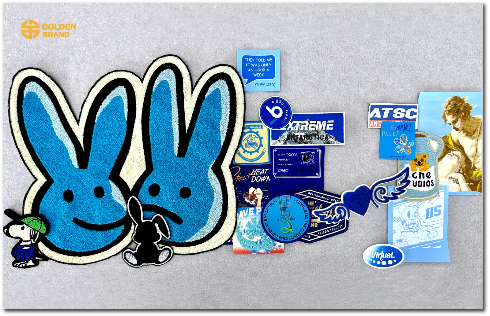 Woven Patches | Woven Badges | Custome Label Woven - Golden