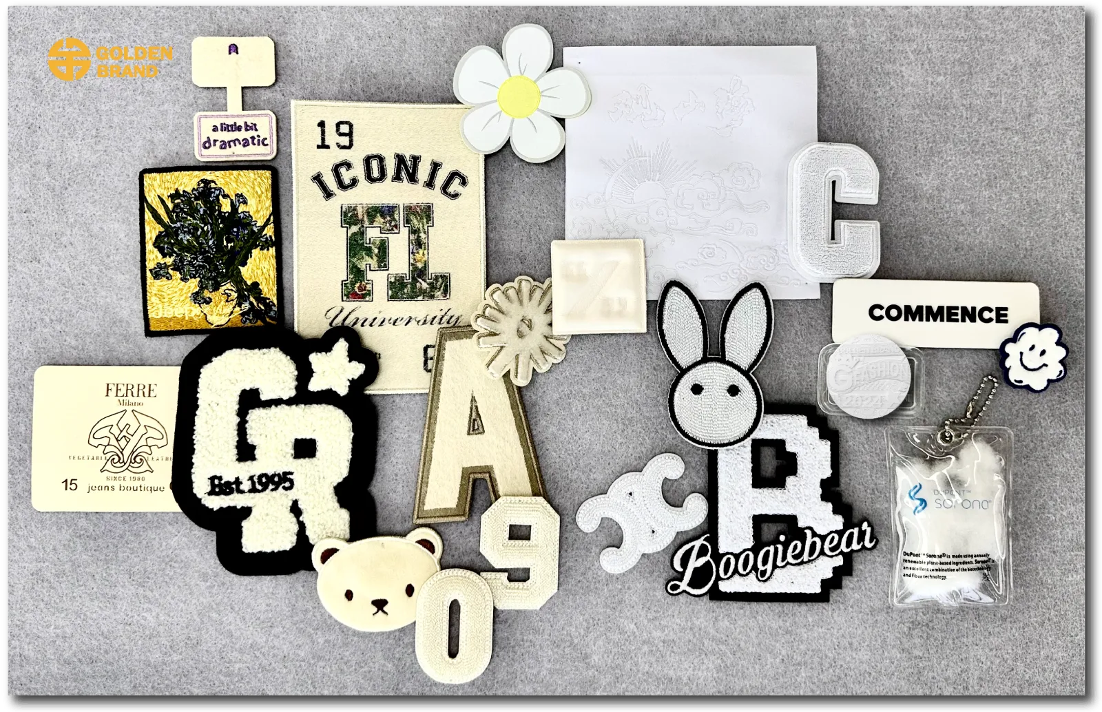 Woven Patches | Woven Badges | Custome Label Woven - Golden