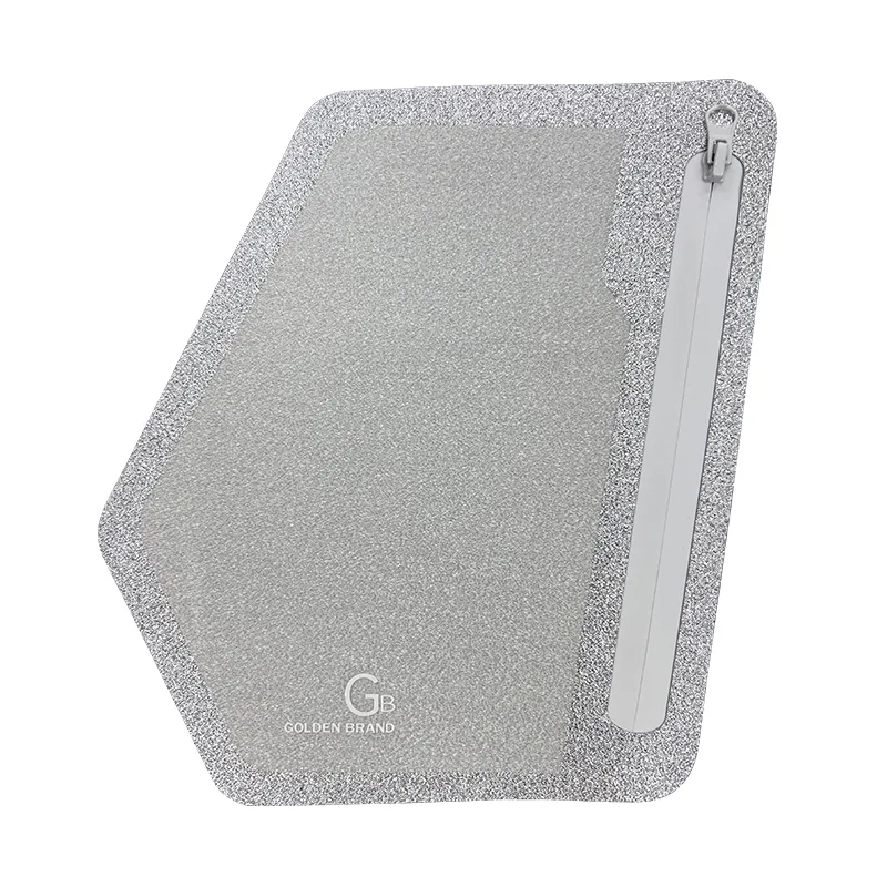 Silicon Printing & Suede Decorative Zipper Pockets Badges