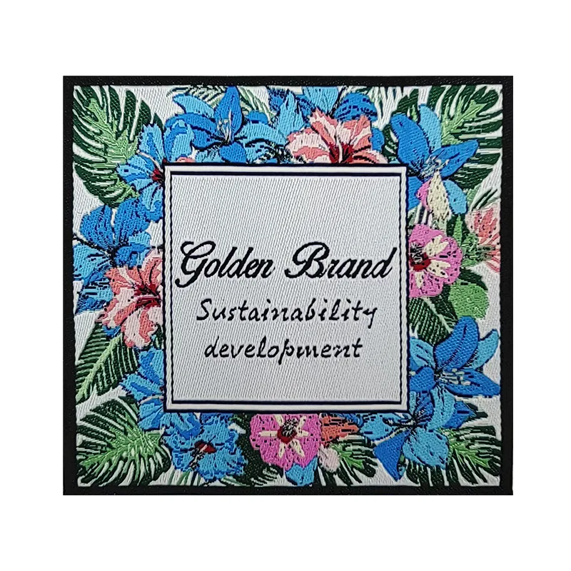 Floral Decorative Woven Label
