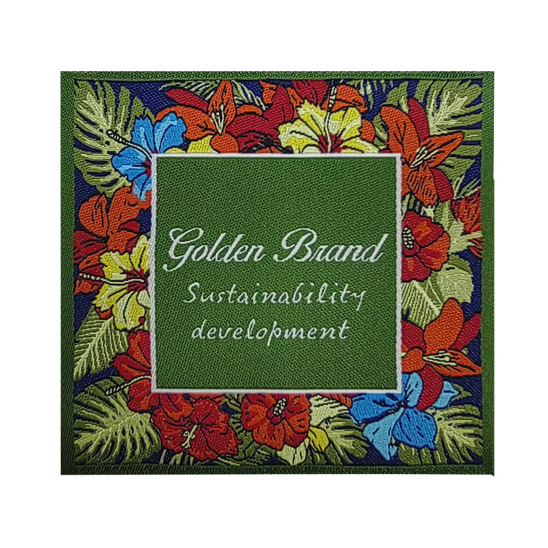 Floral Decorative Woven Label
