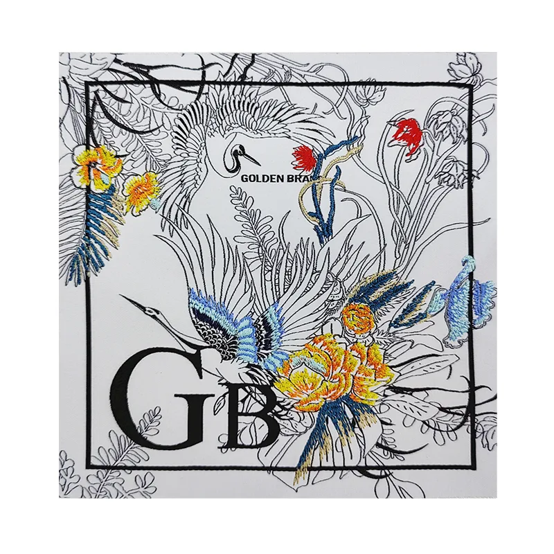 Japanese Crane Woven & Embroidery Label
