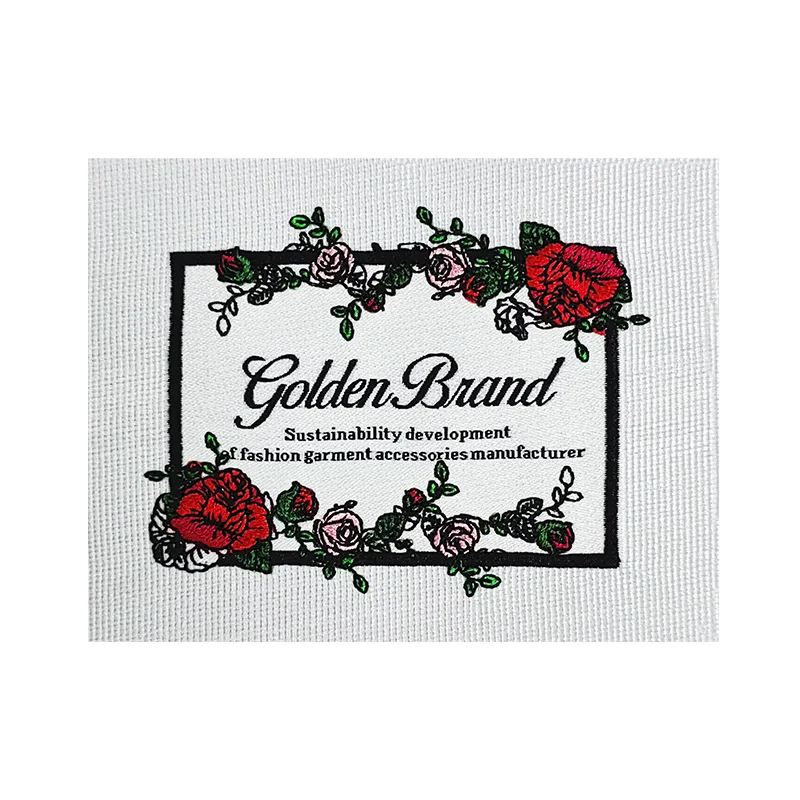Rose Woven & Embroidery Label