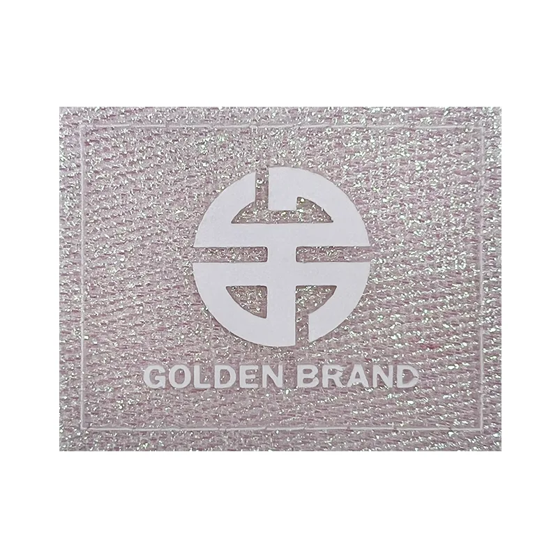 GOLDEN BRAND Metallic Yarn Woven & Silicon Printing Woven Label
