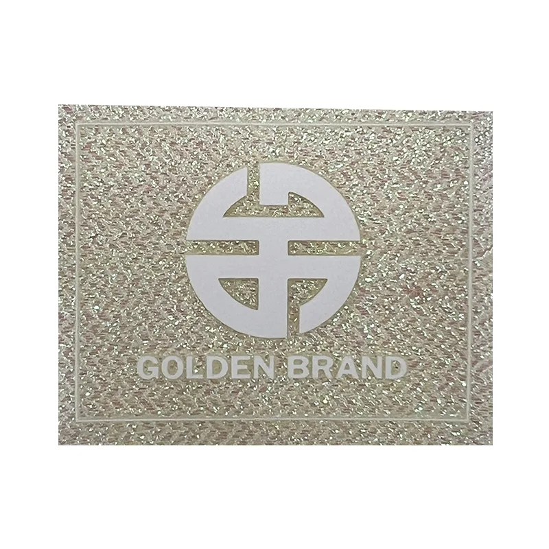 GOLDEN BRAND Metallic Yarn Woven & Silicon Printing Woven Label