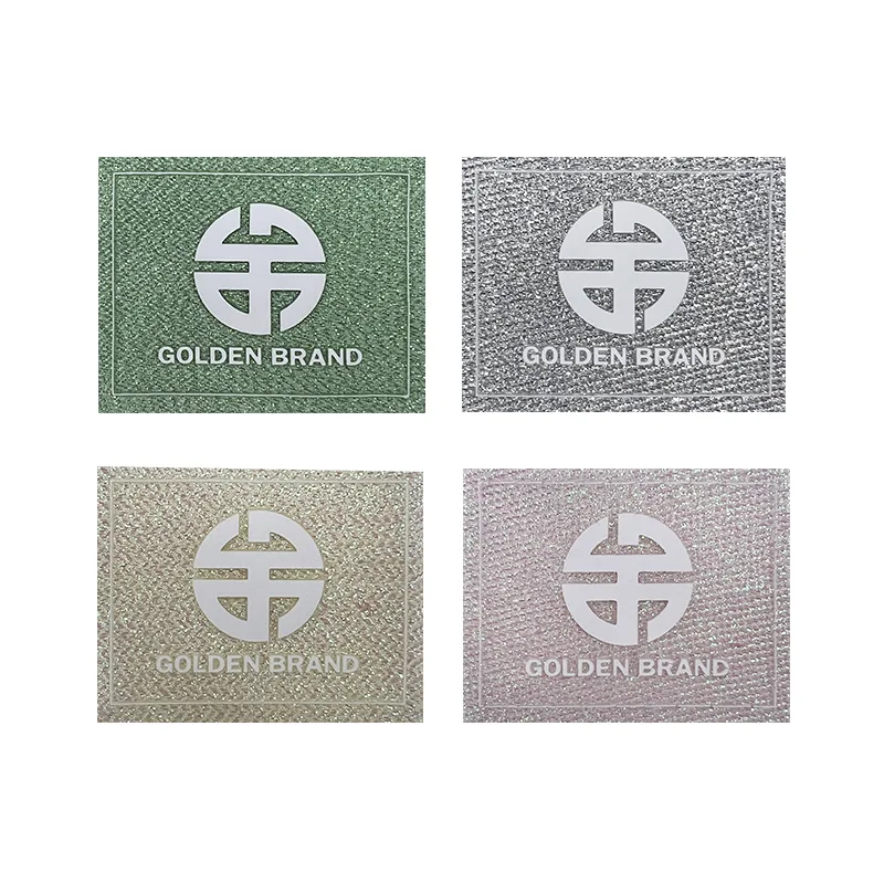 GOLDEN BRAND Metallic Yarn Woven & Silicon Printing Woven Label