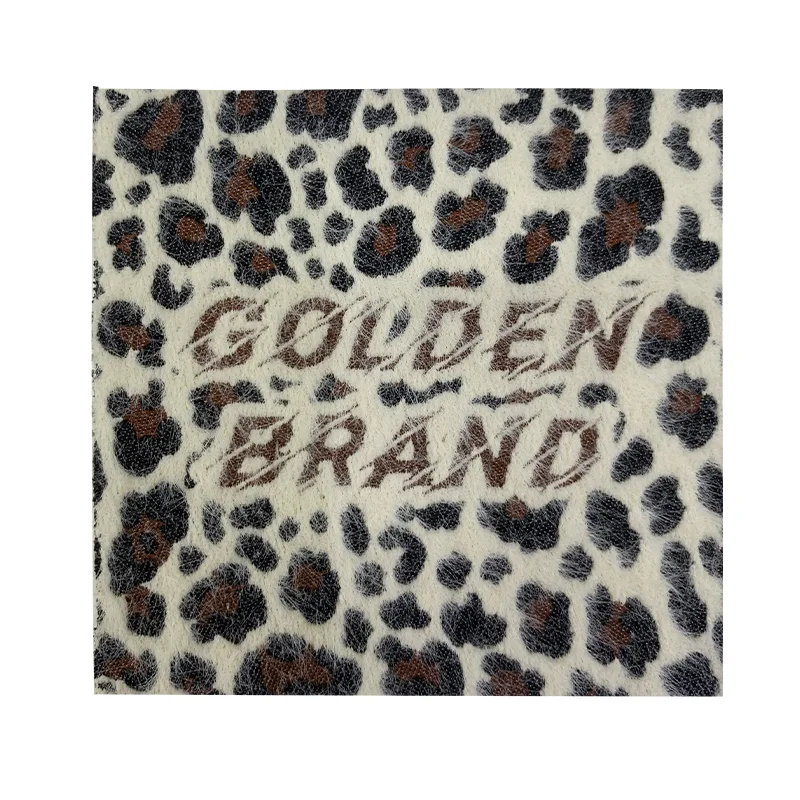 Digital woven label leopard print zebra print jacquard woven