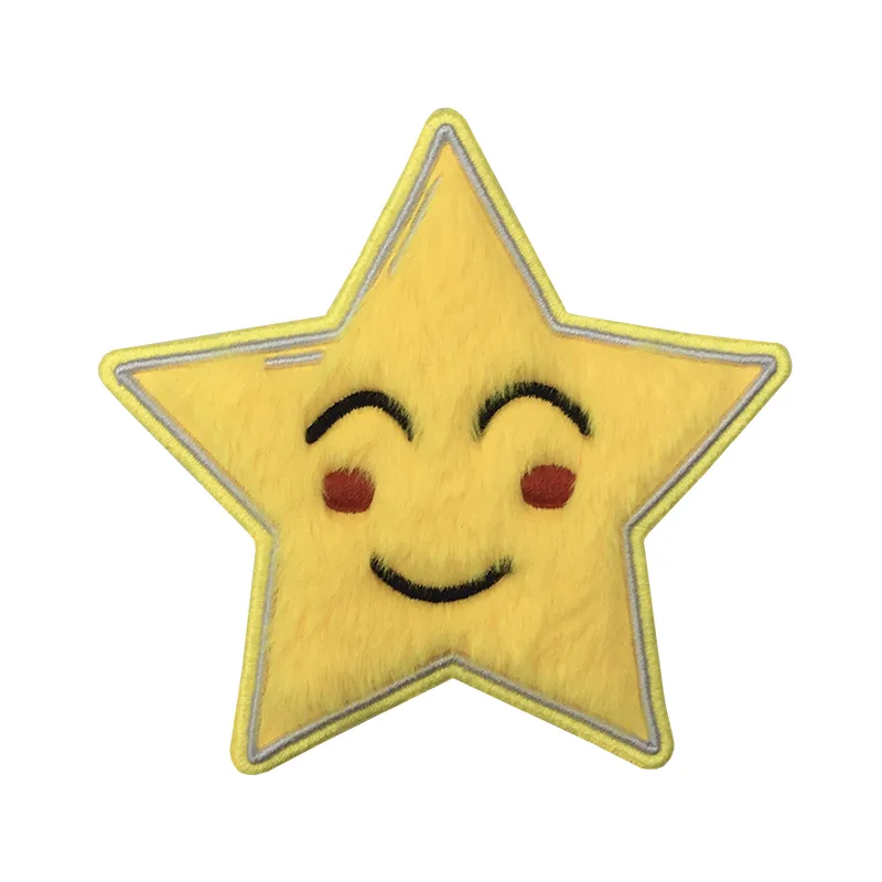Star Fluffy Applique Embroidery Badges