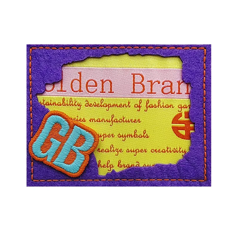 GB Woven & Embroidery Color Block Felt Badges