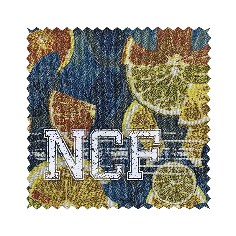 NCF Fruit Pattern Woven & Silicon Printing Label