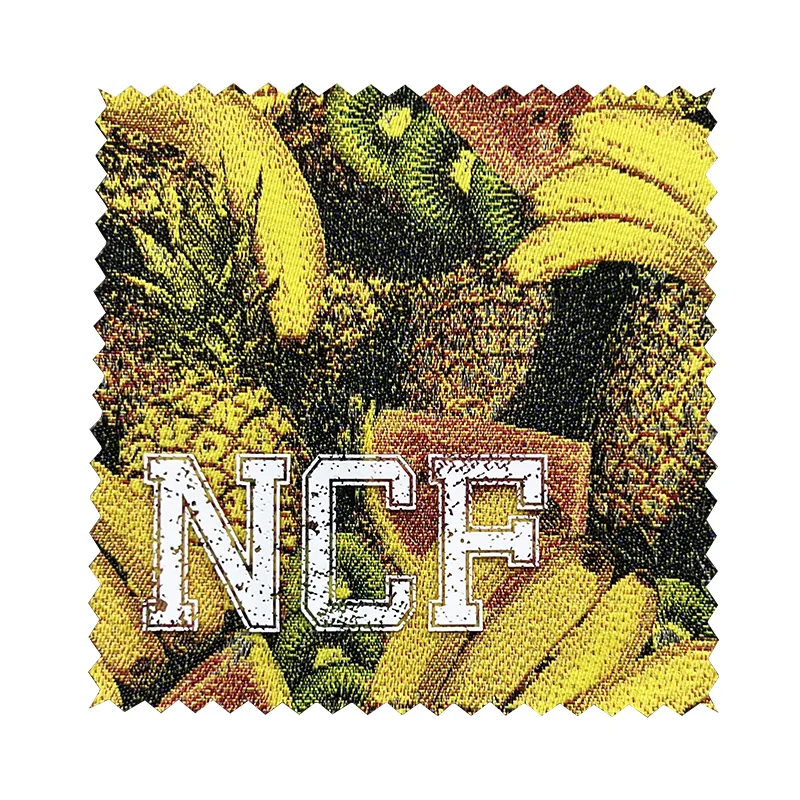 NCF Fruit Pattern Woven & Silicon Printing Label