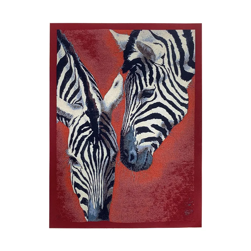 Zebra Pattern Woven Label Mouse Pad