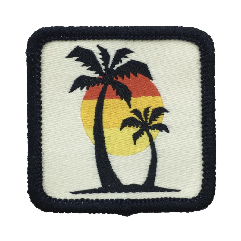 Coconut Trees Pattern Outdoors Badges