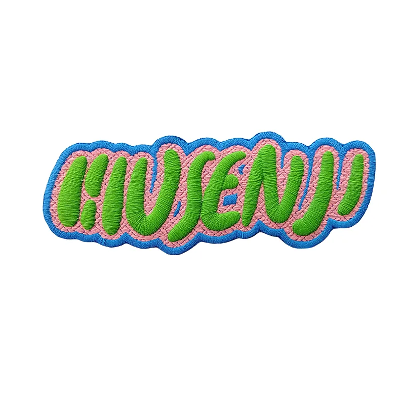 Color Block 3D Embroidery Badges