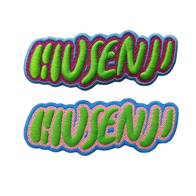 Color Block 3D Embroidery Badges