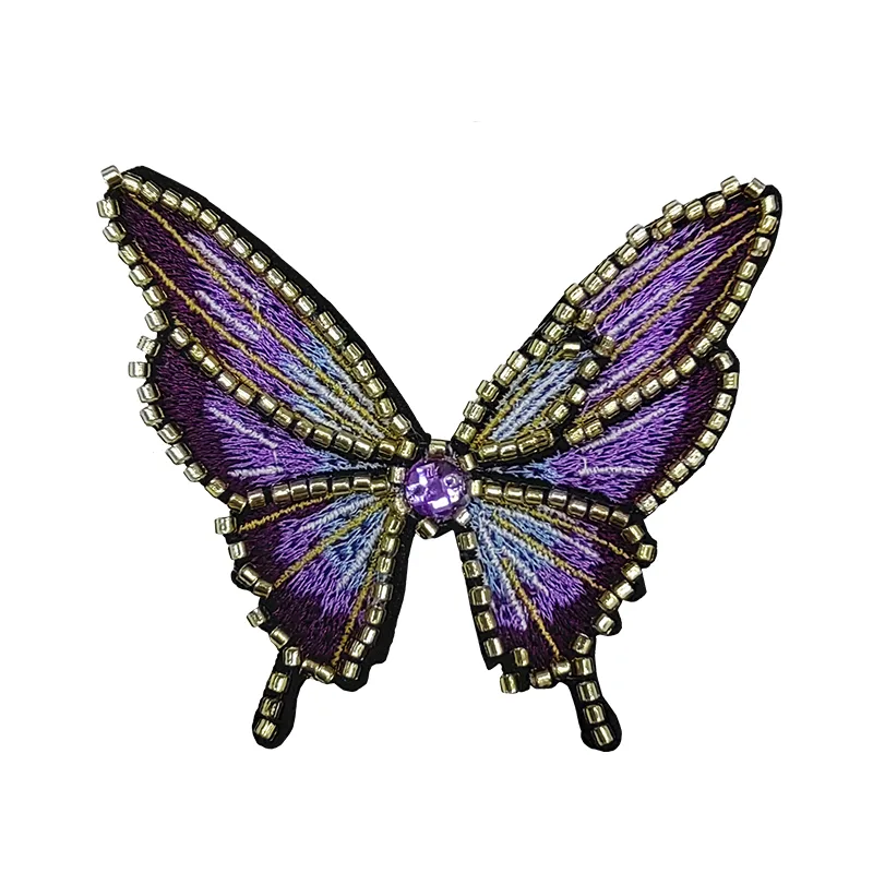 Butterfly Rhinestones Bead Embroidery Badges