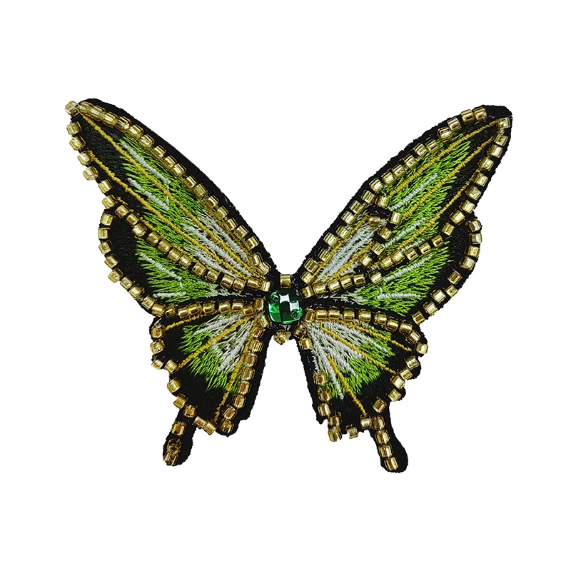Butterfly Rhinestones Bead Embroidery Badges
