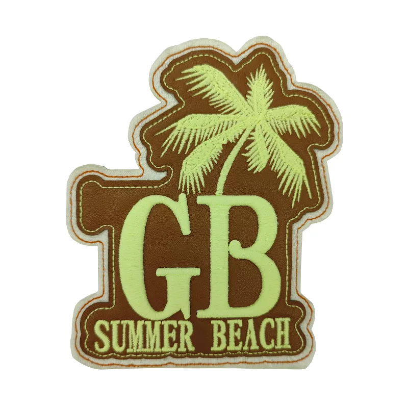 GB SUMMER BEACH Embroidery Leathe Patches