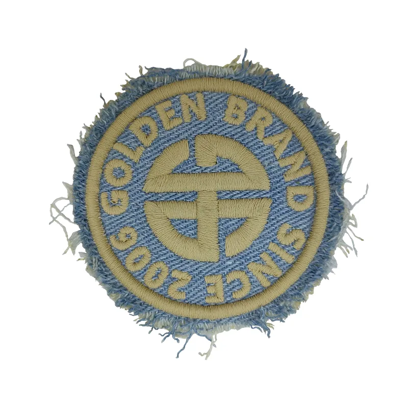 3D Embroidery GOLDEN BRAND Denim Badges Custom Garment Accessories Suitcase Iron On Patches - XH2308036 - Golden Brand