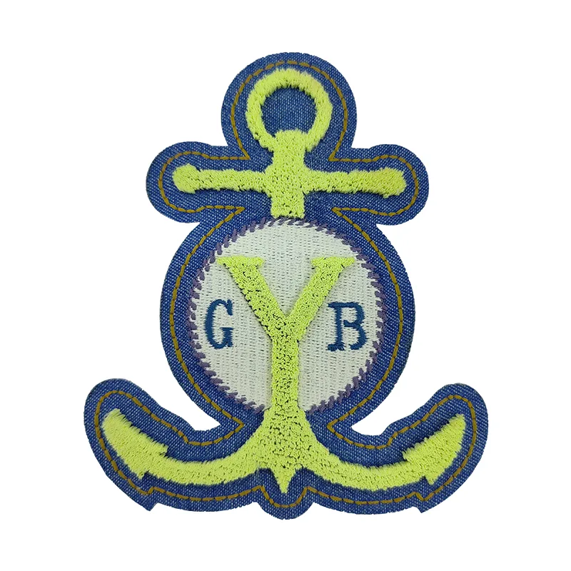 GB Toothbrush Embroidery Denim Patches