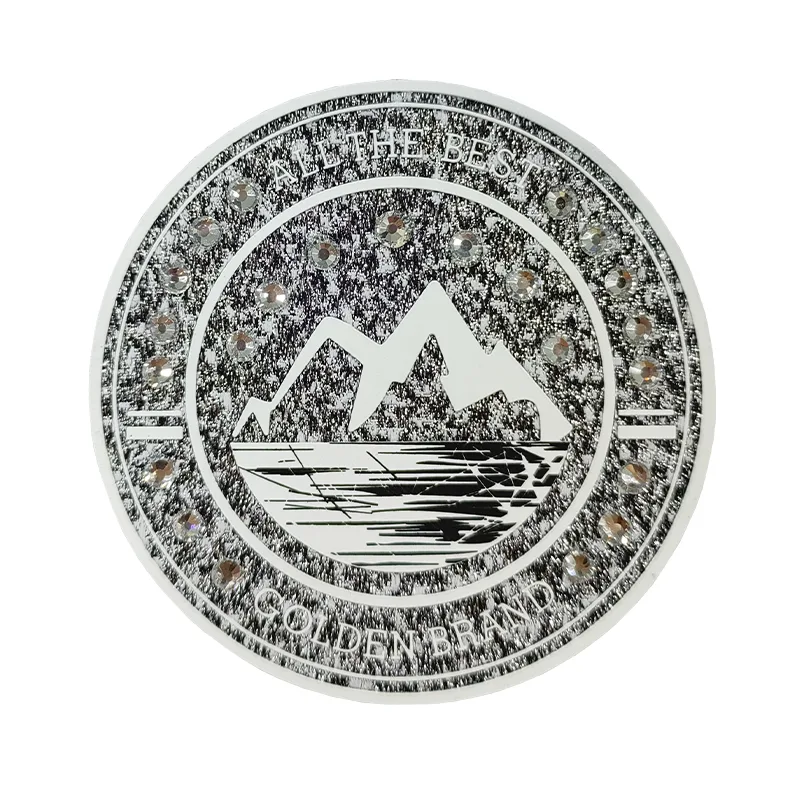 Woven & Silicon Printing GB Silver White Patches Woven Label Custom Garment Accessories Suitcase Iron On Badges - BT63855 BT63856 - Golden Brand
