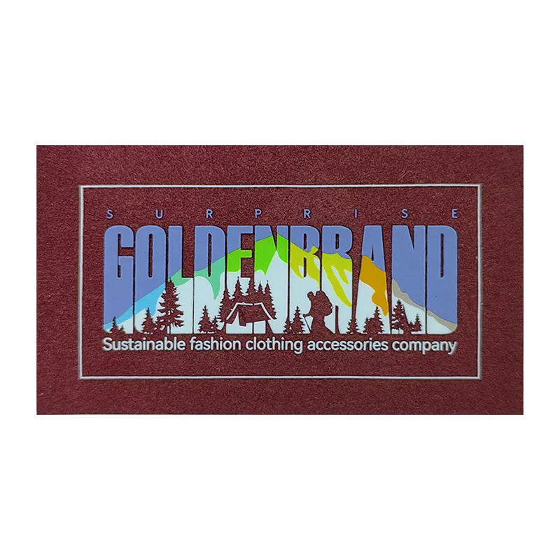 Suede & Silicon Printing Patches GB Outdoor Custom Garment Accessories Suitcase Iron On Badges - BT63875 YS2306191 - Golden Brand