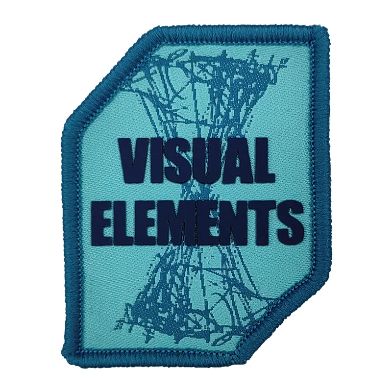 Woven & Silicon Printing VISUAL ELEMENTS Patches Woven Label Custom Garment Accessories Suitcase Iron On Badges - BT63876 - Golden Brand