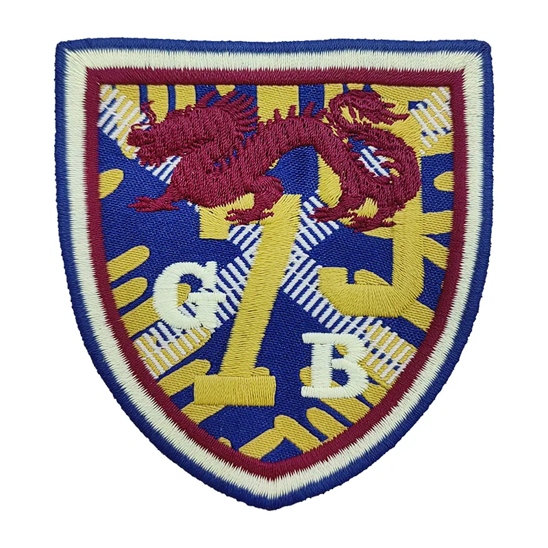 Dragon 79GB Applique Embroidery Patches Tag Customize Clothing Accessories Iron On Patches Suitcase Badges - BT63918 - Golden Brand