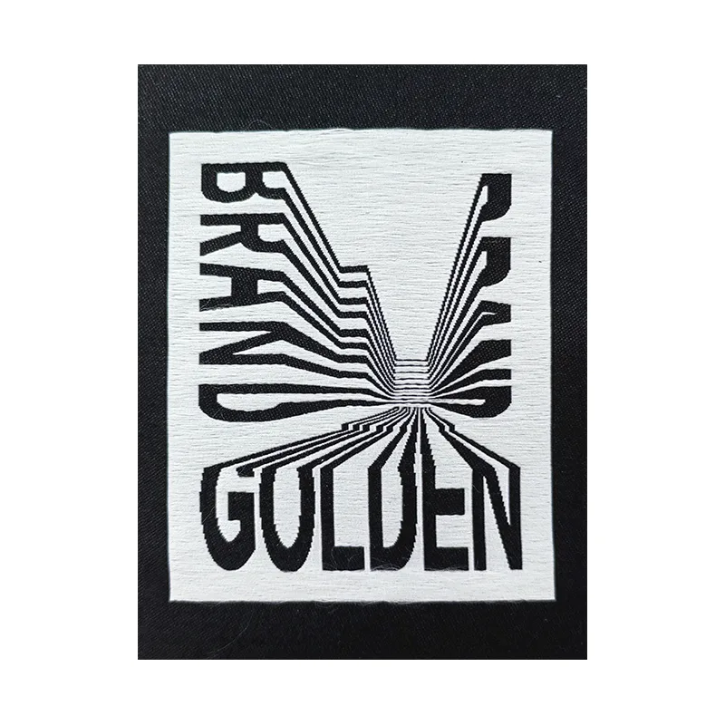 Cycling Pattern Decorative Woven Label High Density Woven Label Custom Clothing Accessories Bag Patches - BT63956 - Golden Brand