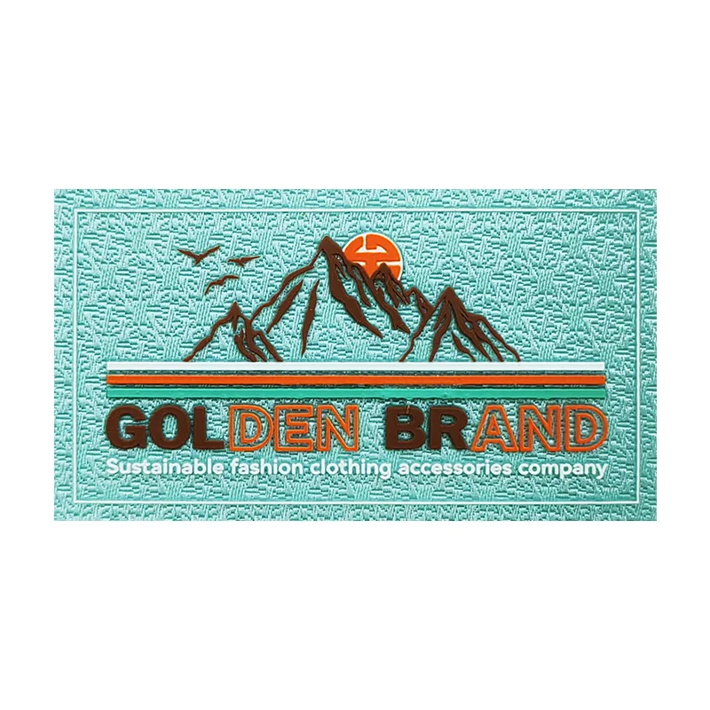 Woven & Silicon Printing GB Mountain Patches Woven Label Custom Garment Accessories Suitcase Iron On Badges - BT70471 YS2306190 - Golden Brand