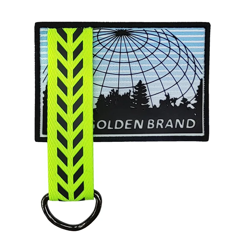 Gradient Color Woven & Silicon Printing &Embroidery Badges Custom Garment Accessories Suitcase Iron On Patches - BT70696 YS2309097 - Golden Brand