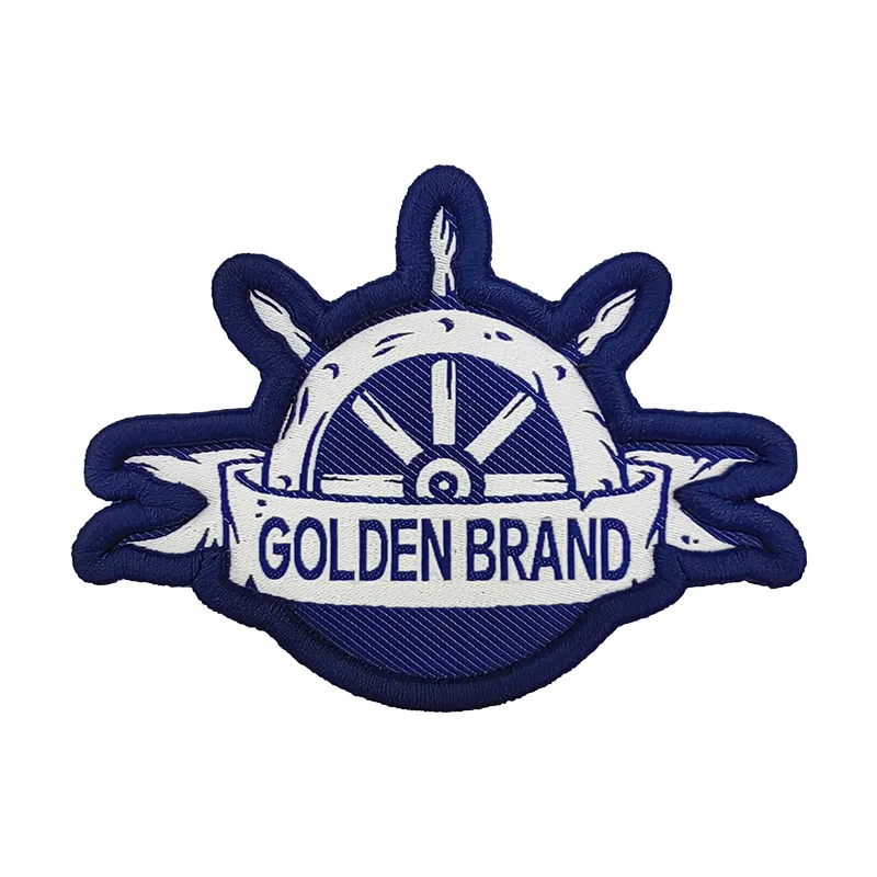 Woven & Embroidery Rudder Pattern Patches Custom Garment Accessories Suitcase Iron On Badges - BT70712 - Golden Brand