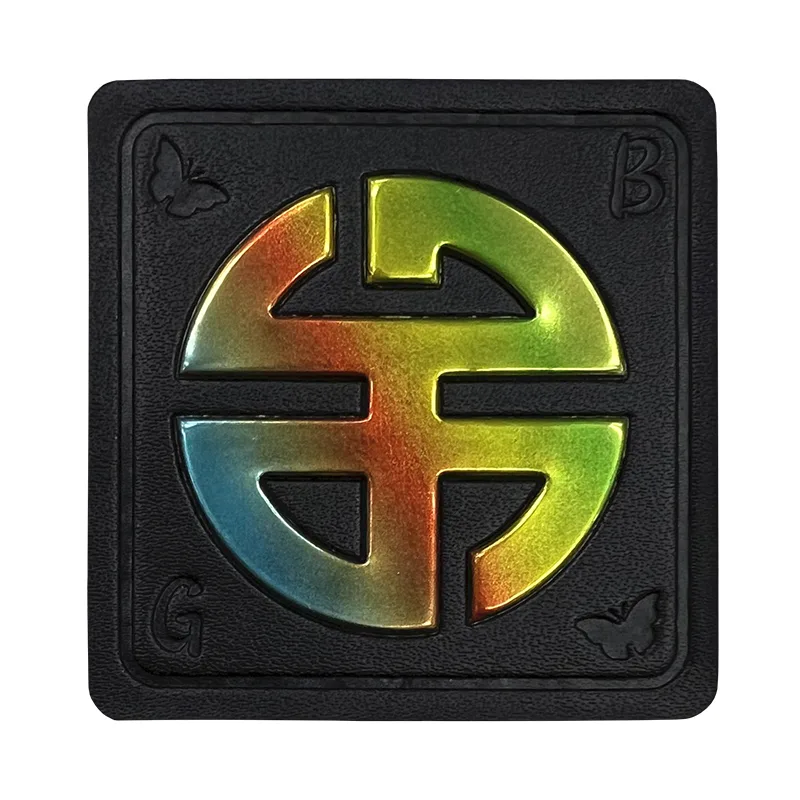 Color Block TPU High Frequency Heat Transfer Patches Good Quality Custom 3D Embossed Diy Clothing Badges - WF2307028 - Golden Brand