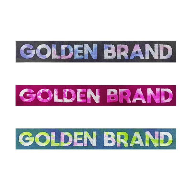 Sublimation Transfers Embroidery Tape Custom Logo Weave Straps Band Jacquard Tape Webbing For Garment Accessories - XH2307011 XH2307012 XH2307013 - Golden Brand