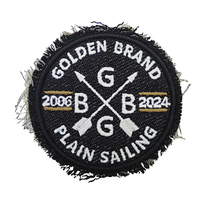 Aintage Pattern Torn Selvedge Applique Embroidery Badges Tag Customize Clothing Accessories Iron On Patches Suitcase Cloth - XH2307020 XH2308037 - Golden Brand