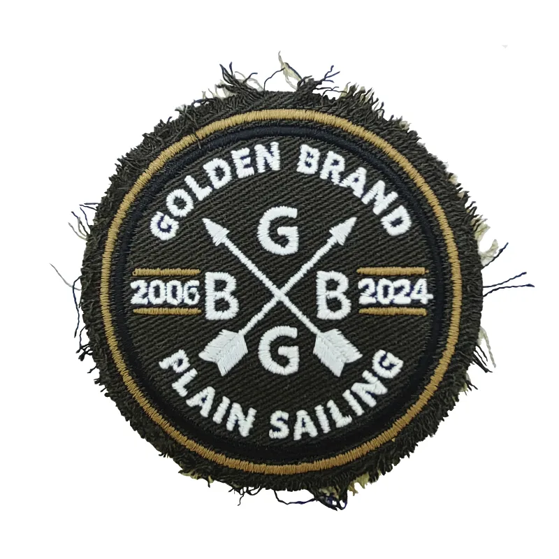 Aintage Pattern Torn Selvedge Applique Embroidery Badges Tag Customize Clothing Accessories Iron On Patches Suitcase Cloth - XH2307020 XH2308037 - Golden Brand
