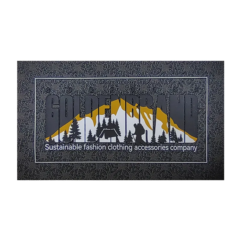 Woven & Silicon Printing GB Mountain Patches Woven Label Custom Garment Accessories Suitcase Iron On Badges - BT70471 YS2306190 - Golden Brand