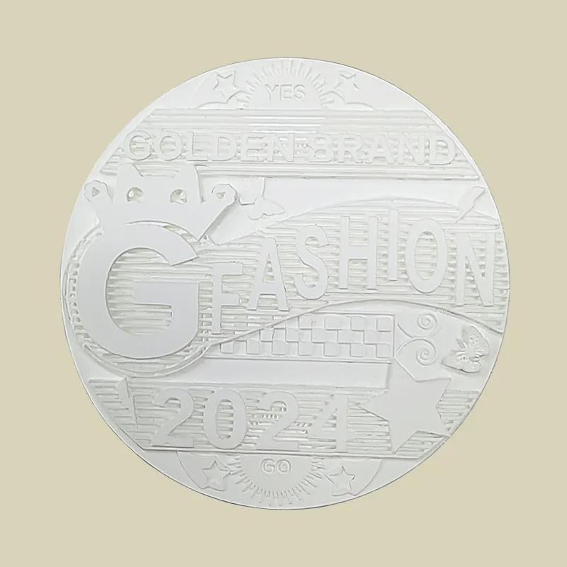 Recycled Silicon Printing G FASHION White Badges High Quality Plastic Rubber PVC Custom Clothing Bag Accessories Patches - YS2306197 - Golden Brand