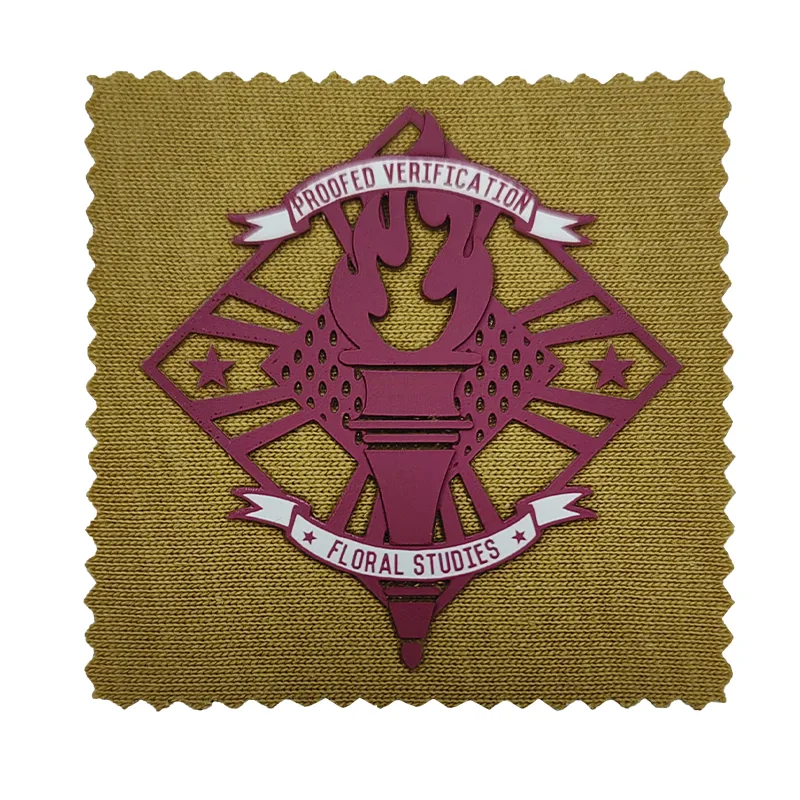 Recycled Silicon Printing Torch Pattern Outdoor Patches High Quality Plastic Rubber PVC Custom Clothing Bag Accessories Badges - YS2307131 - Golden Brand
