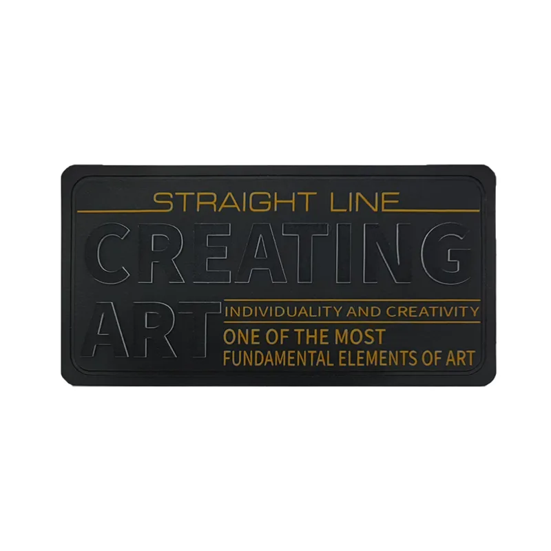 Recycled Silicon Printing Black Outdoor Patches High Quality Plastic Rubber PVC Custom Clothing Bag Accessories Badges - YS2307148 - Golden Brand