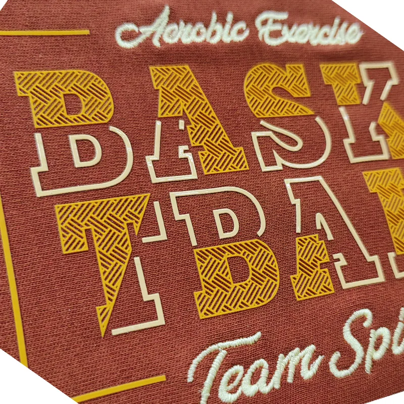 Embroidery & Silicon Printing BASKETBALL Badges Custom Garment Accessories Suitcase Iron On Badges - YS2308066 - Golden Brand