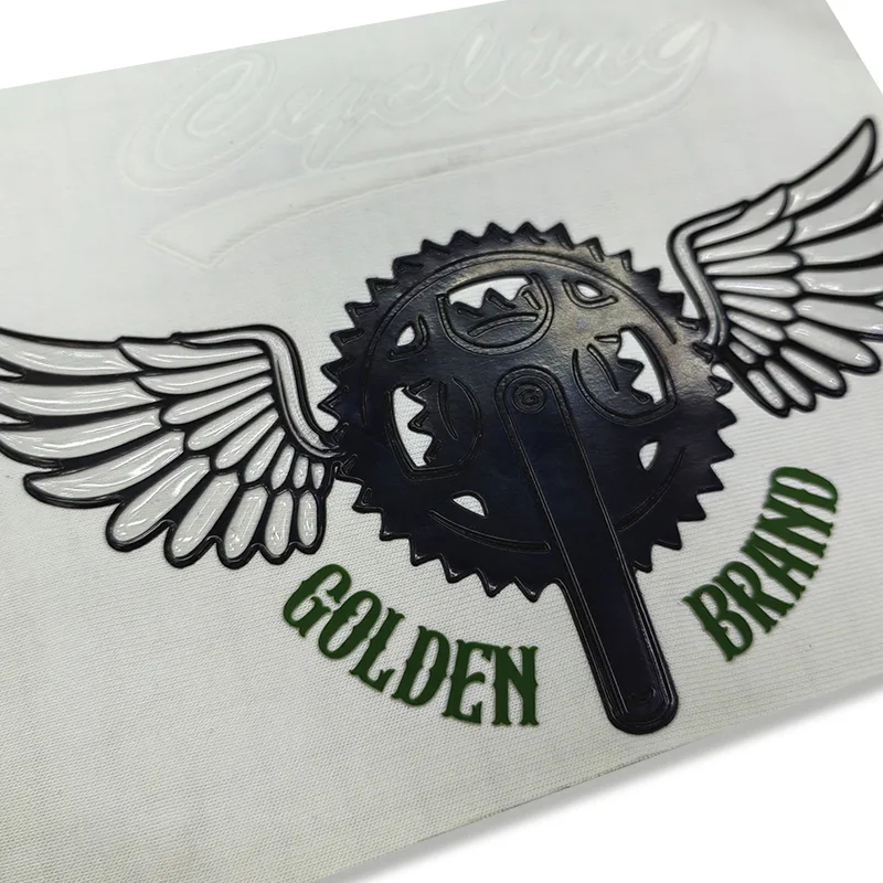 Cycling TPU Woven High Frequency Heat Transfer Outdoor Patches Good Quality Custom 3D Embossed Diy Clothing Badges - YS2308117 - Golden Brand
