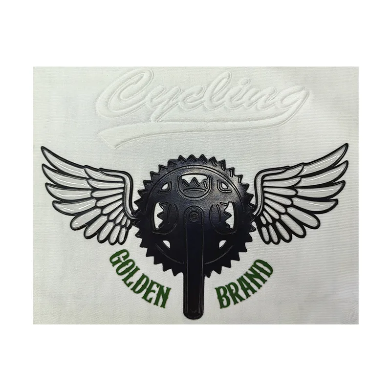 Cycling TPU Woven High Frequency Heat Transfer Outdoor Patches Good Quality Custom 3D Embossed Diy Clothing Badges - YS2308117 - Golden Brand